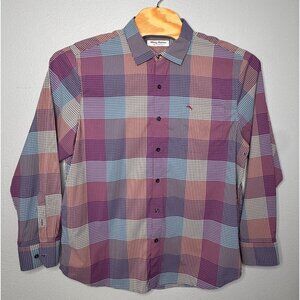 Tommy Bahama Siesta Key Men’s Shirt XL Paloma Plaid Long Sleeve